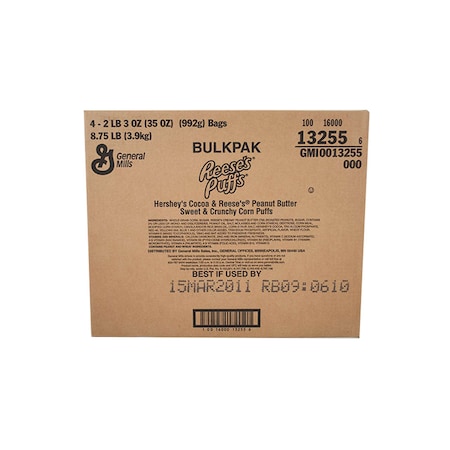 Reeses Puffs Reese's Puffs Cereal Bulkpak 35 oz., PK4 16000-13255